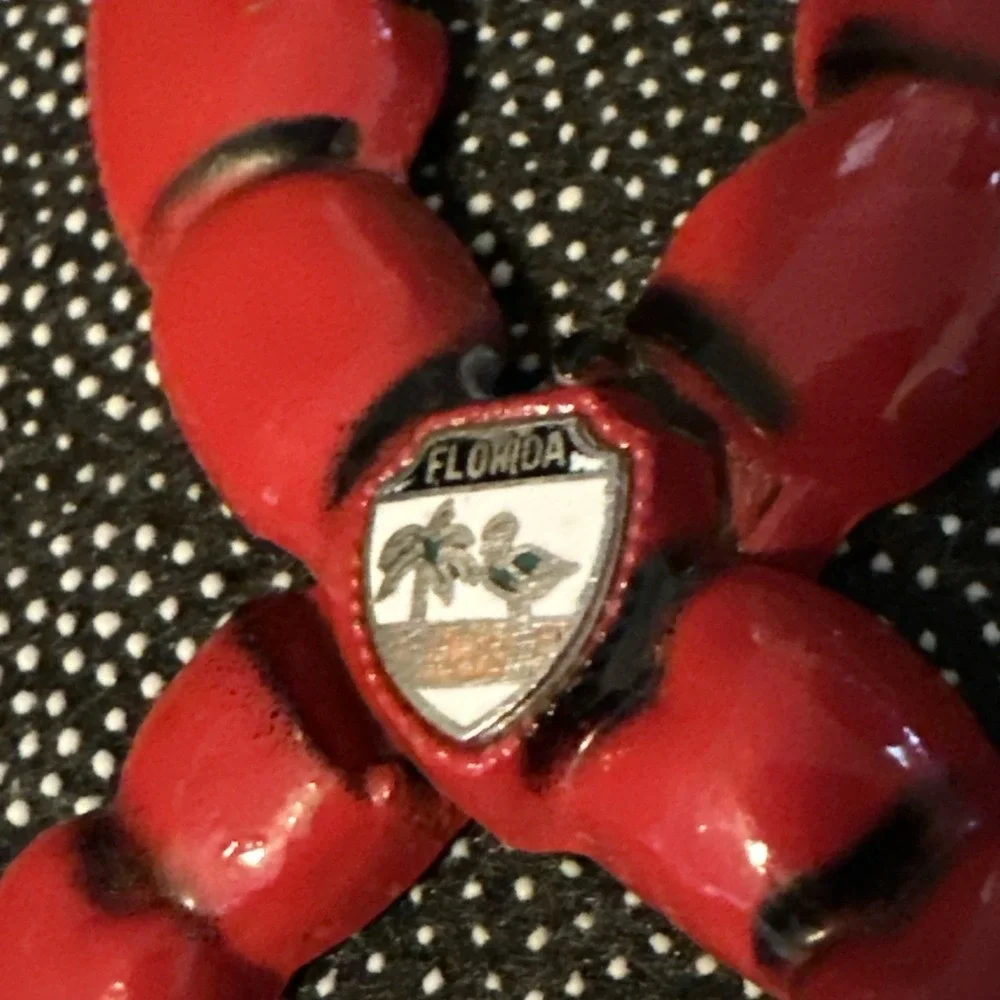 Heavy Duty Lobster Claw Nut / Seafood Cracker Red Metal From Florida